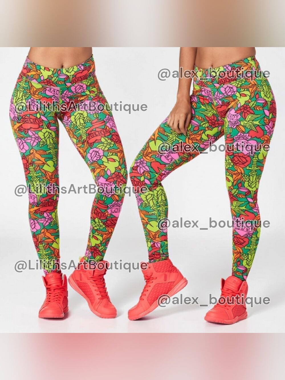 Zumba Love Long Leggings Green As It Gets Size S (E050)
